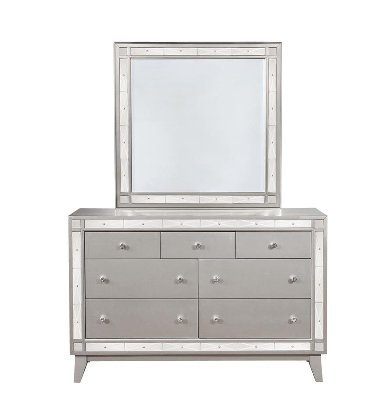 Leighton 7 Drawer Dresser Metallic Mercury