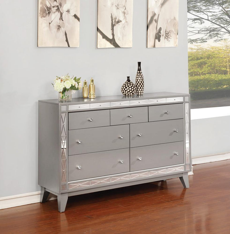 Leighton 7 Drawer Dresser Metallic Mercury