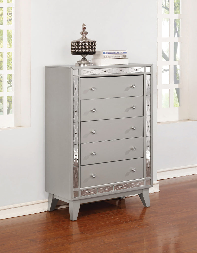 Leighton 7 Drawer Dresser Metallic Mercury