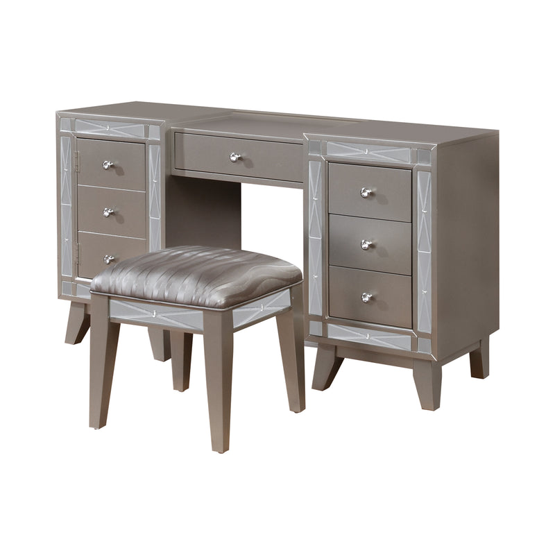 Leighton 7 Drawer Dresser Metallic Mercury