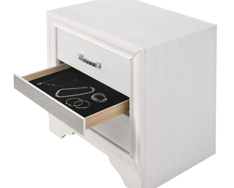 Miranda 2 Drawer Nightstand Tray White