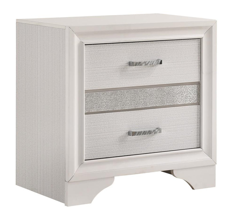 Miranda 2 Drawer Nightstand Tray White