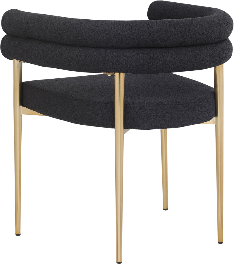 Brielle Black Boucle Fabric Dining Chair