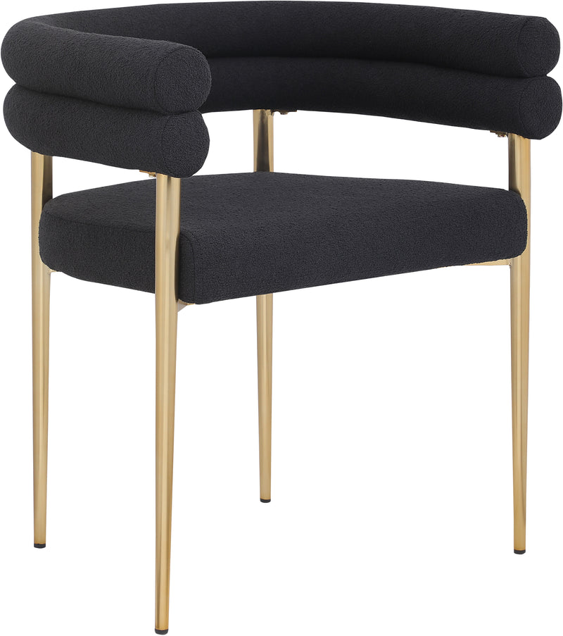 Brielle Black Boucle Fabric Dining Chair