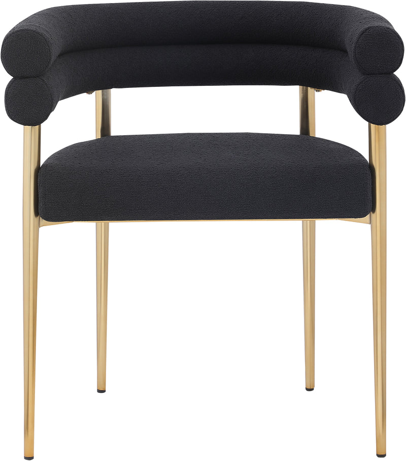 Brielle Black Boucle Fabric Dining Chair