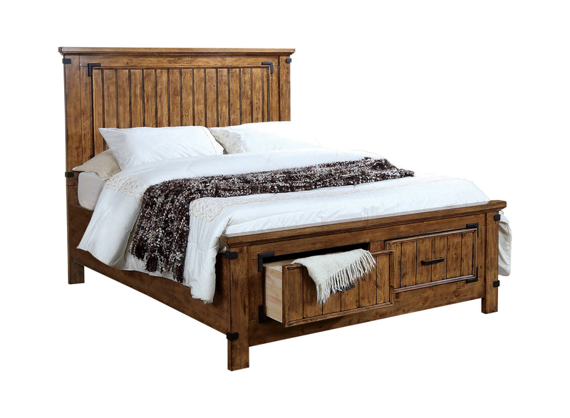 Brenner Full Storage Bed Rustic Honey