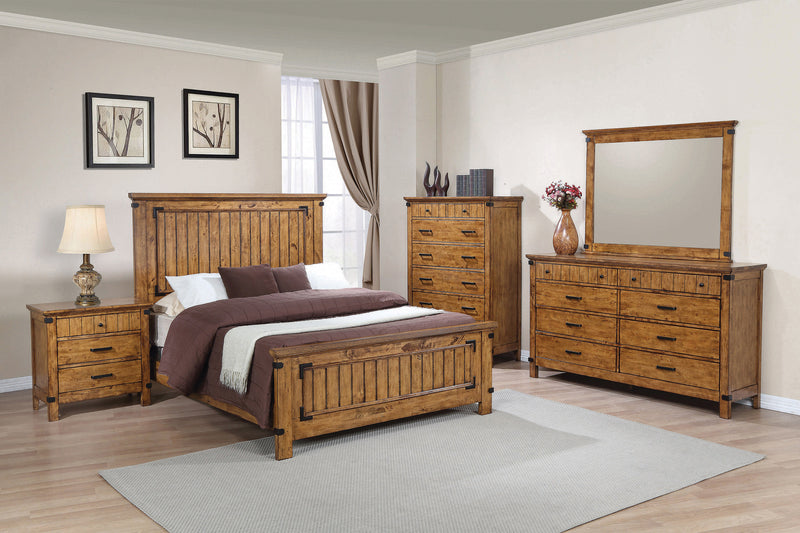 Brenner Full Storage Bed Rustic Honey