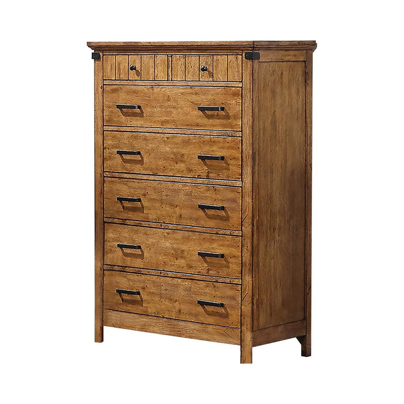 Brenner 7 Drawer Chest Rustic Honey