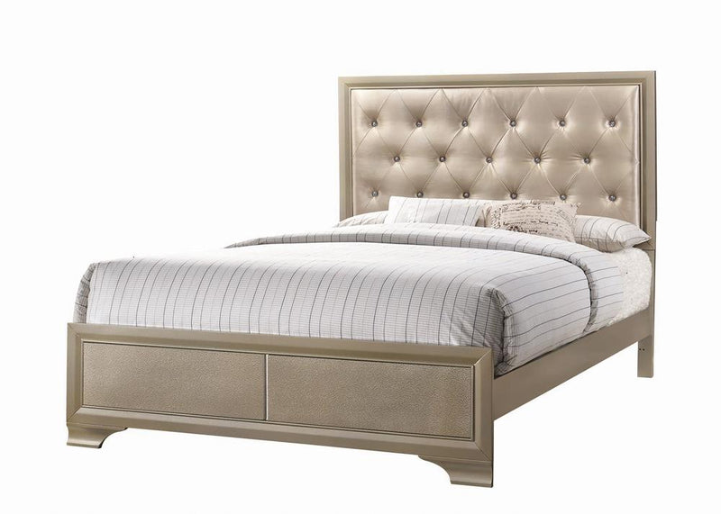 Beaumont Upholstered King Bed Champagne