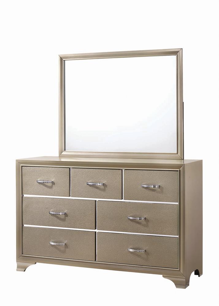 Beaumont 7 Drawer Rectangular Dresser Champagne