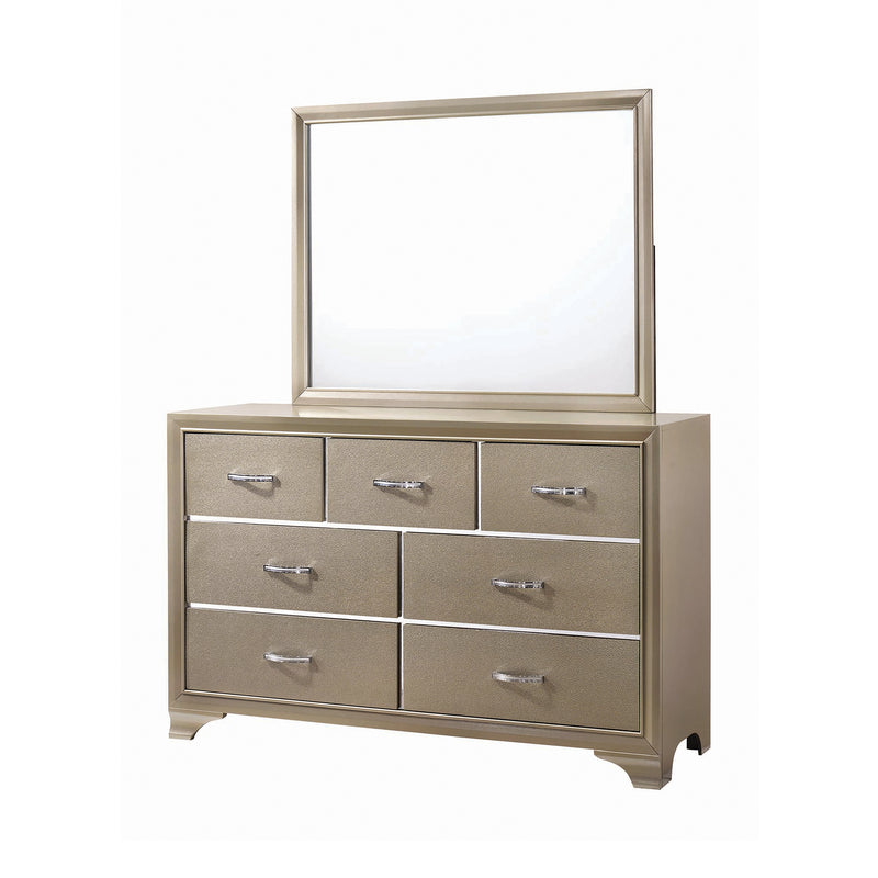 Beaumont Rectangular Mirror Champagne