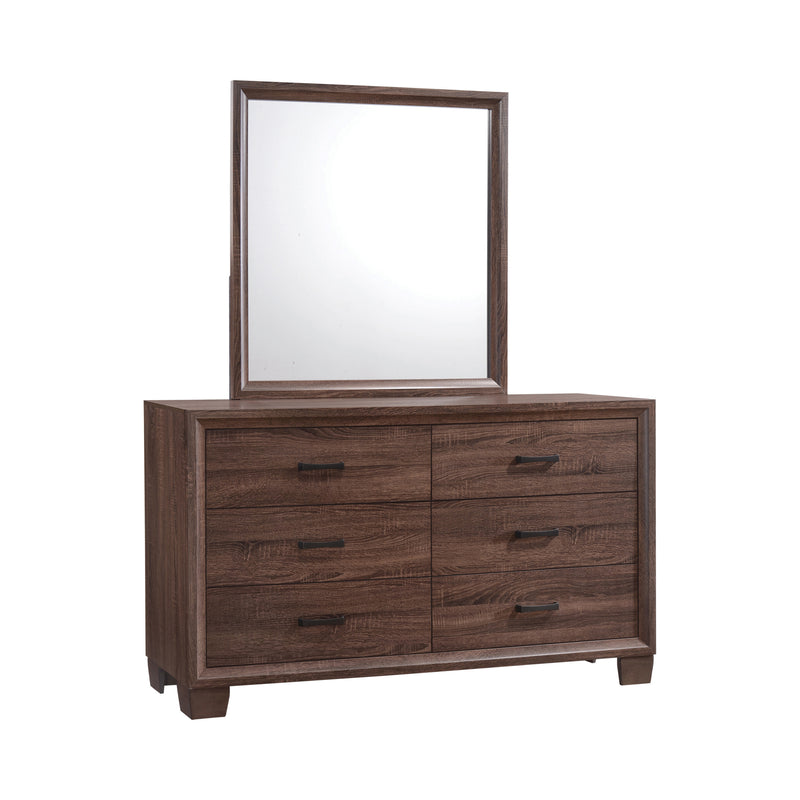 Brandon Framed Mirror Medium Warm Brown