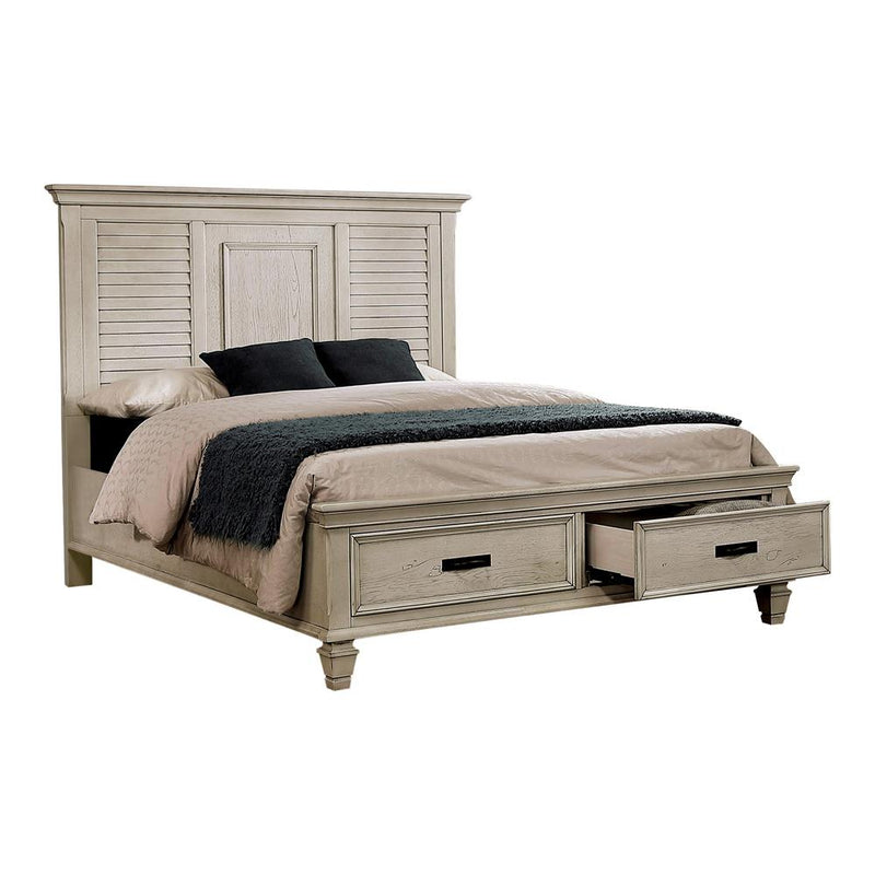 Franco King Storage Bed Antique White