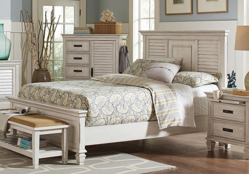 Franco King Panel Bed Antique White