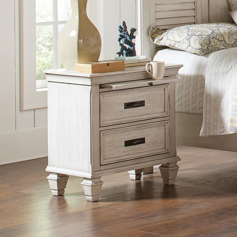 Franco 2 Drawer Nightstand Antique White