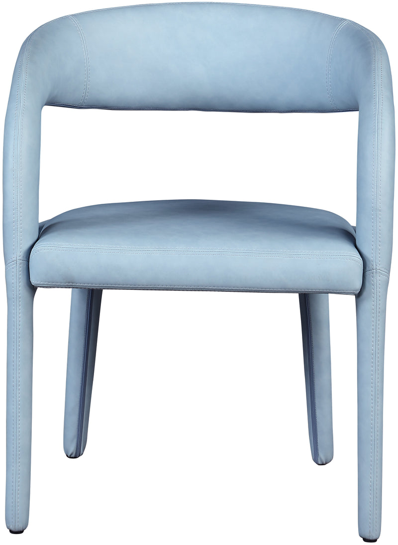 Sylvester Light_blue Faux Leather Dining Chair