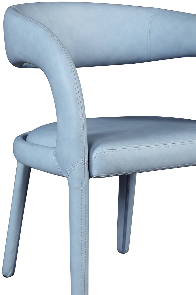 Sylvester Light_blue Faux Leather Dining Chair