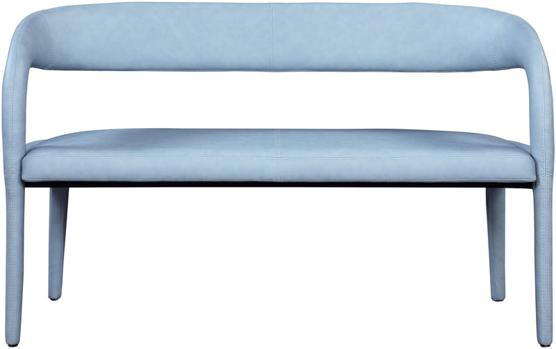 Sylvester Light_blue Faux Leather Bench