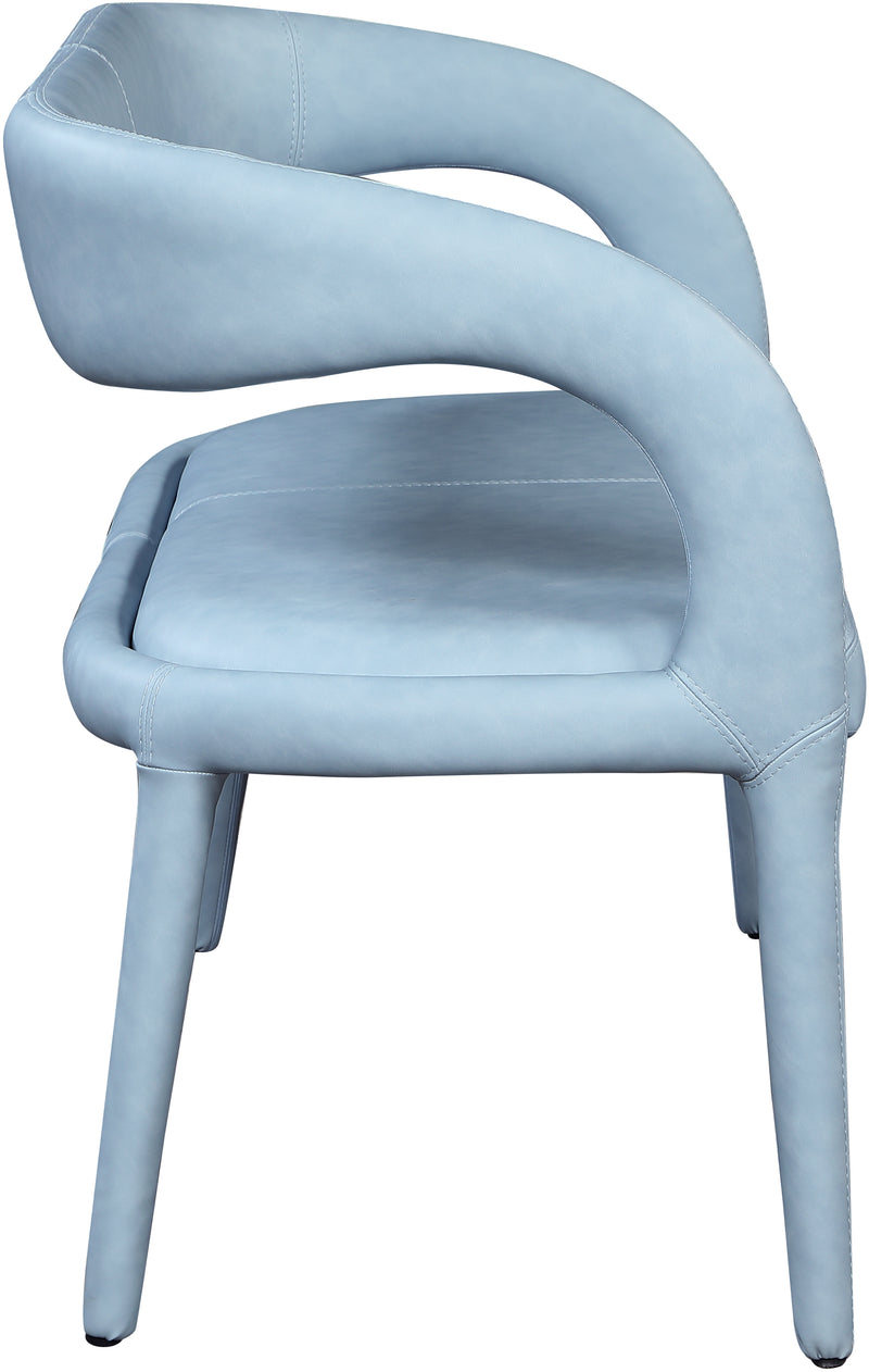 Sylvester Light_blue Faux Leather Bench