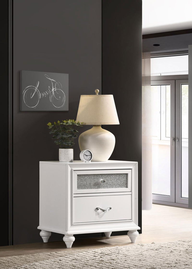 Barzini 2 Drawer Nightstand White