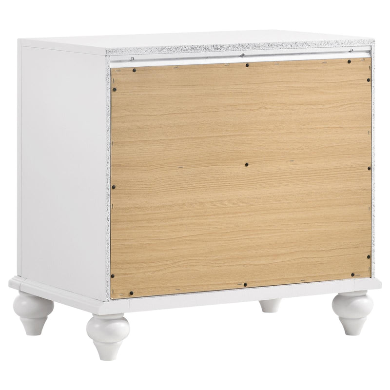 Barzini 2 Drawer Nightstand White