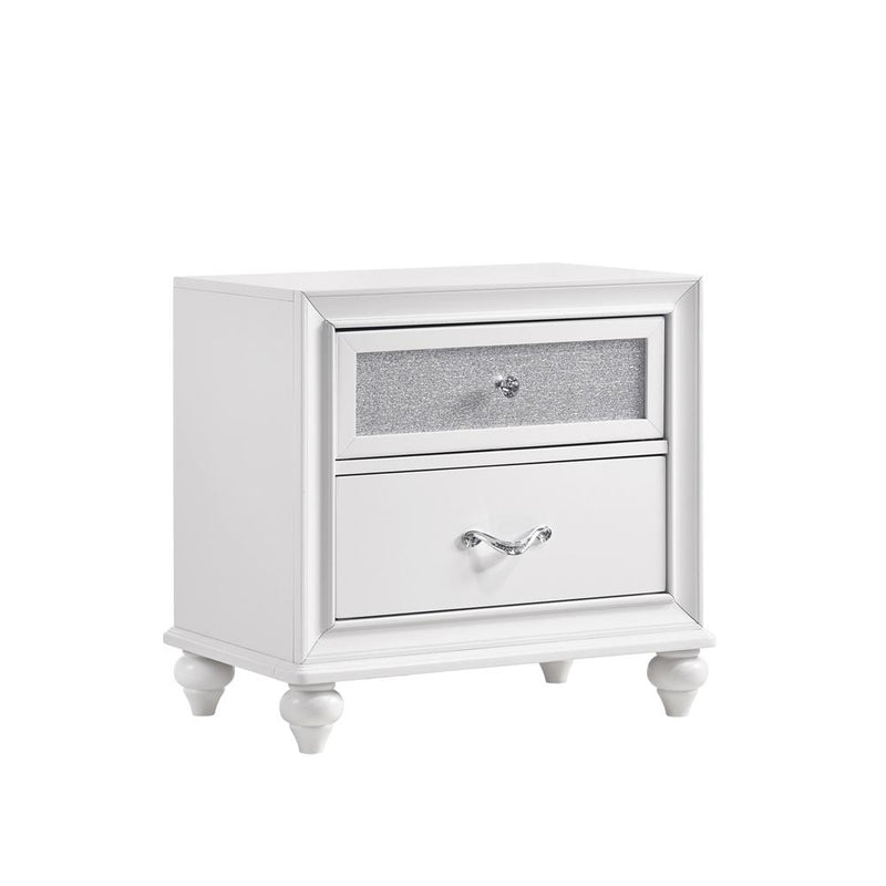 Barzini 2 Drawer Nightstand White