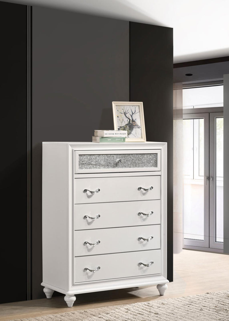 Barzini 5 Drawer Chest White