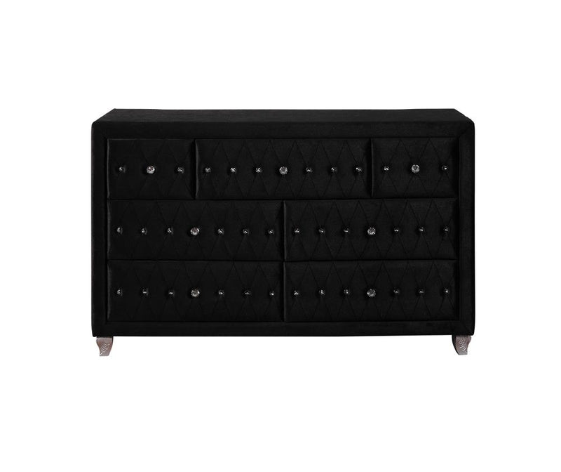 Deanna 7 Drawer Rectangular Dresser Black