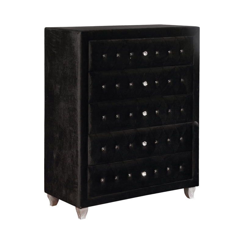 Deanna 7 Drawer Rectangular Dresser Black