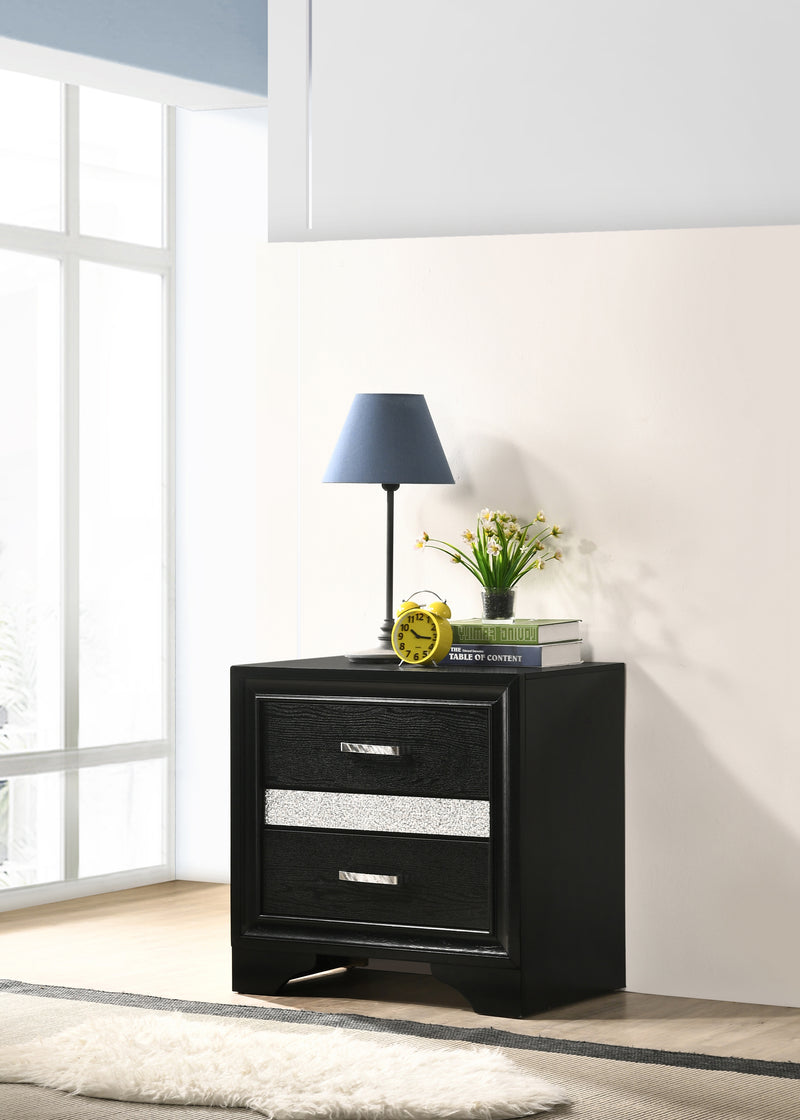 Miranda King 2 Drawer Storage Bed Black