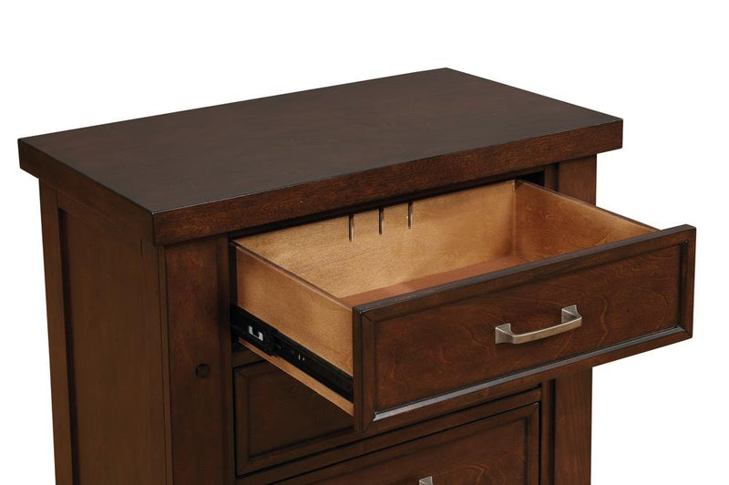 Barstow 3 Drawer Rectangular Nightstand Pinot Noir