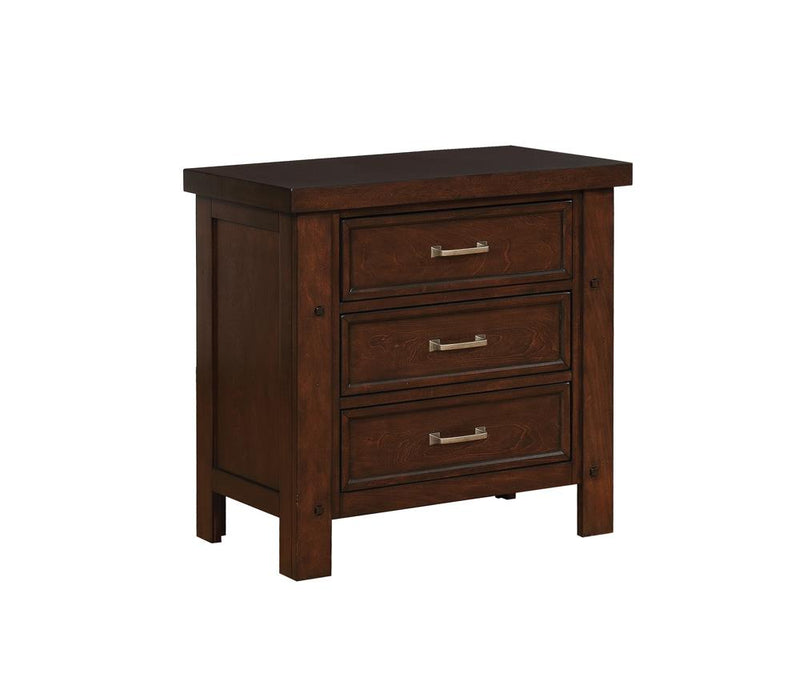 Barstow 3 Drawer Rectangular Nightstand Pinot Noir