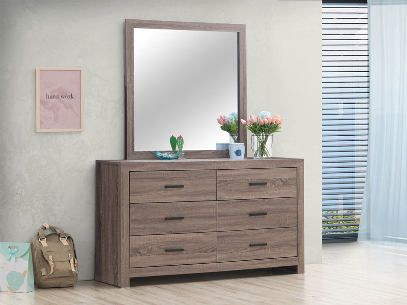 Brantford Rectangle Dresser Mirror Barrel Oak