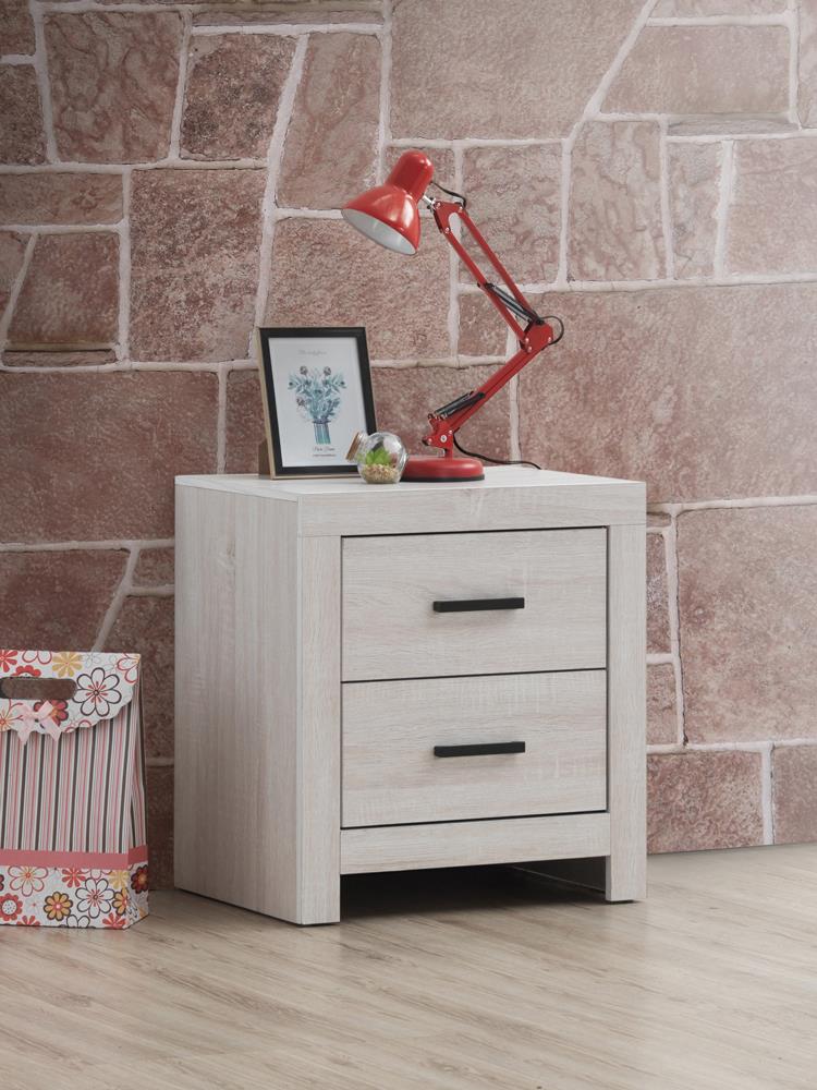 Brantford 2 Drawer Nightstand Coastal White