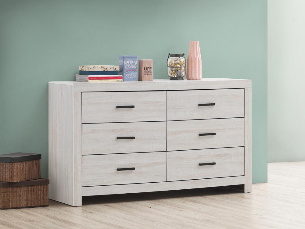 Brantford 6 Drawer Dresser Coastal White