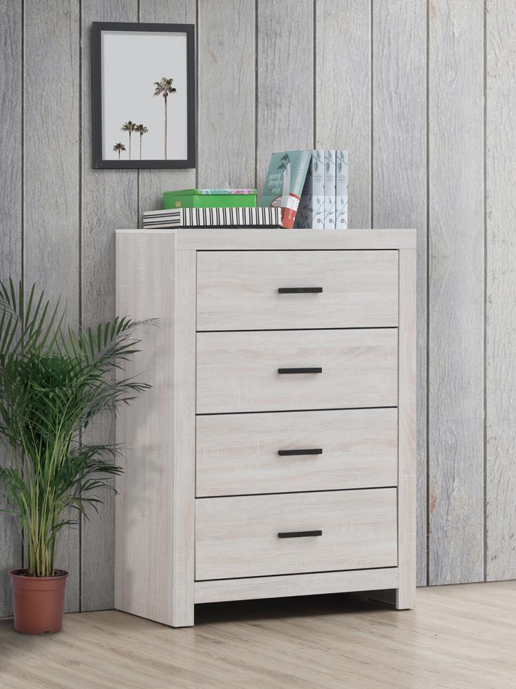 Brantford 4 Drawer Chest Coastal White