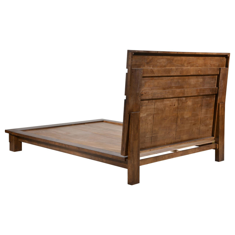 Genevieve King Platform Bed Dark Brown