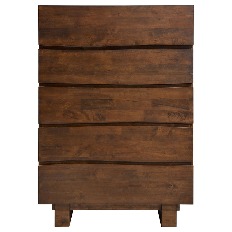 Genevieve 6 Drawer Rectangular Chest Dark Brown