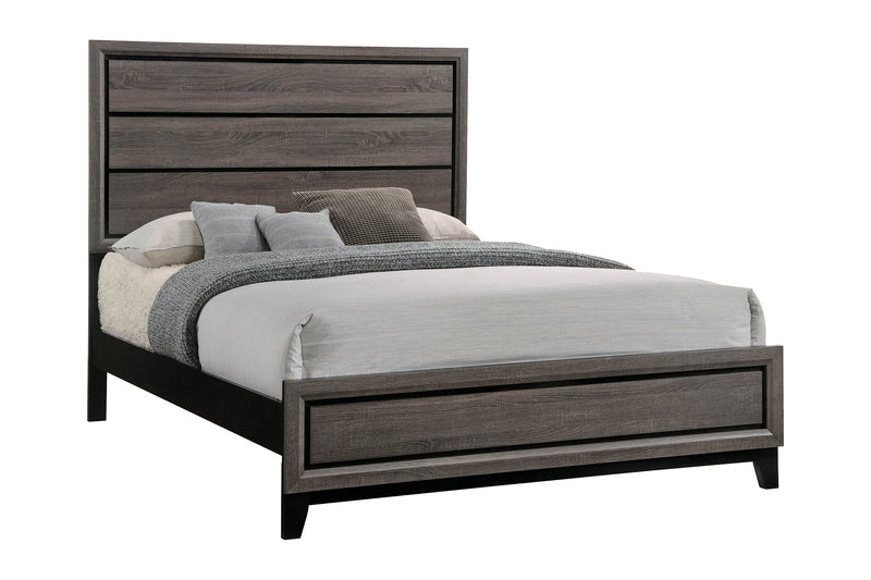 Watson King Bed Grey Oak And Black