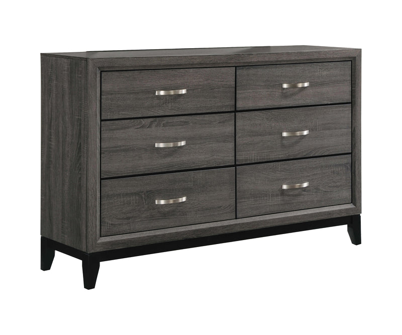 Watson King Bed Grey Oak And Black