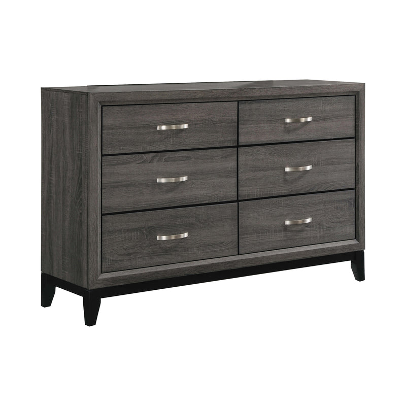 Watson King Bed Grey Oak And Black