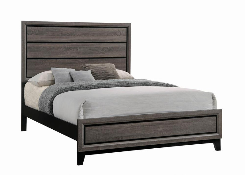 Watson King Bed Grey Oak And Black