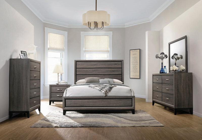 Watson King Bed Grey Oak And Black