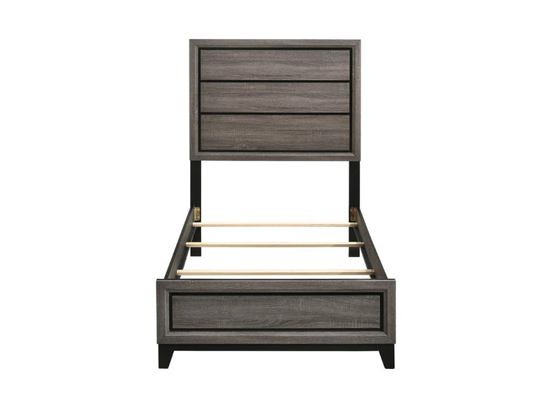 Watson Twin Panel Bed Grey Oak