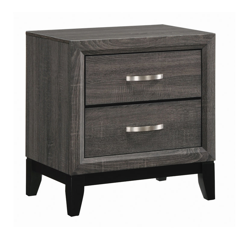 Watson 5 Drawer Chest Grey Oak And Black