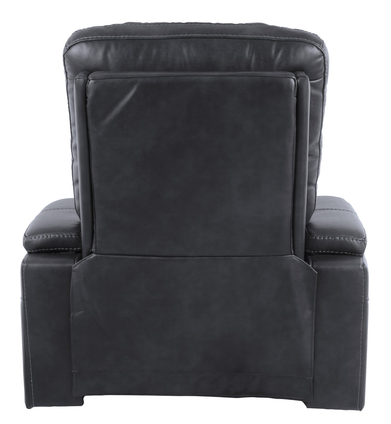 Composer Gray Faux Leather Power Recliner