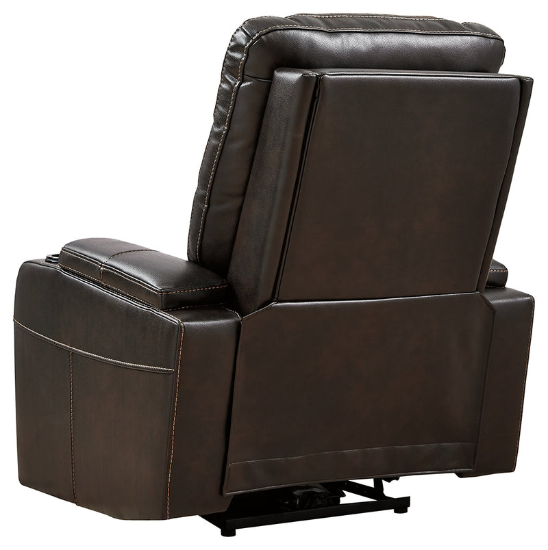 Composer Brown Faux Leather Power Recliner