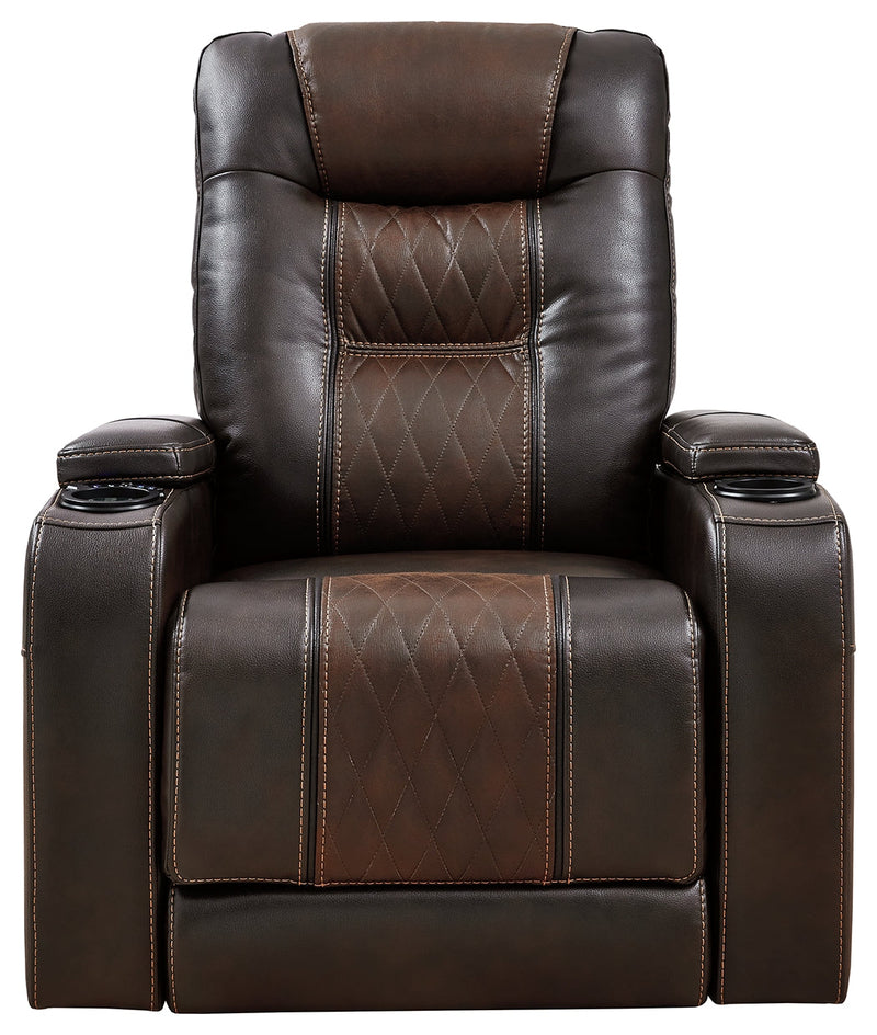 Composer Brown Faux Leather Power Recliner