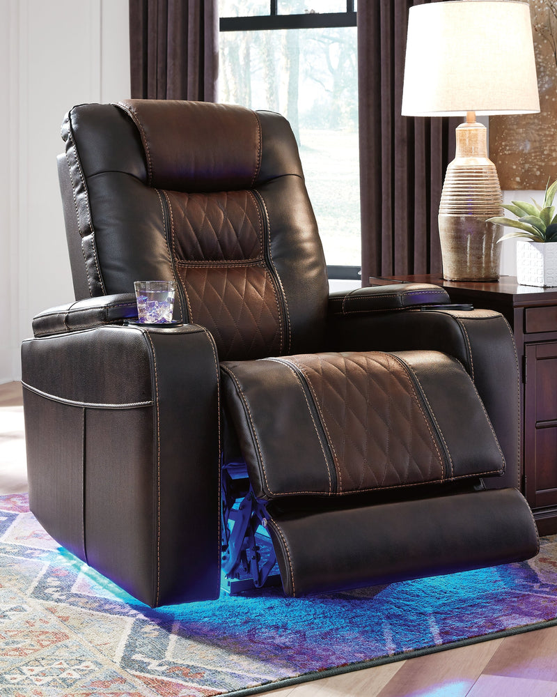 Composer Brown Faux Leather Power Recliner