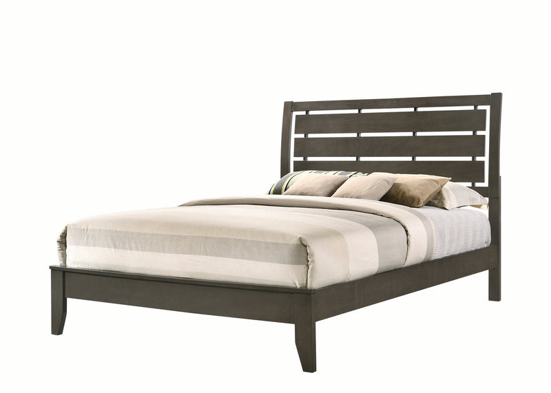 Serenity Full Panel Bed Mod Grey